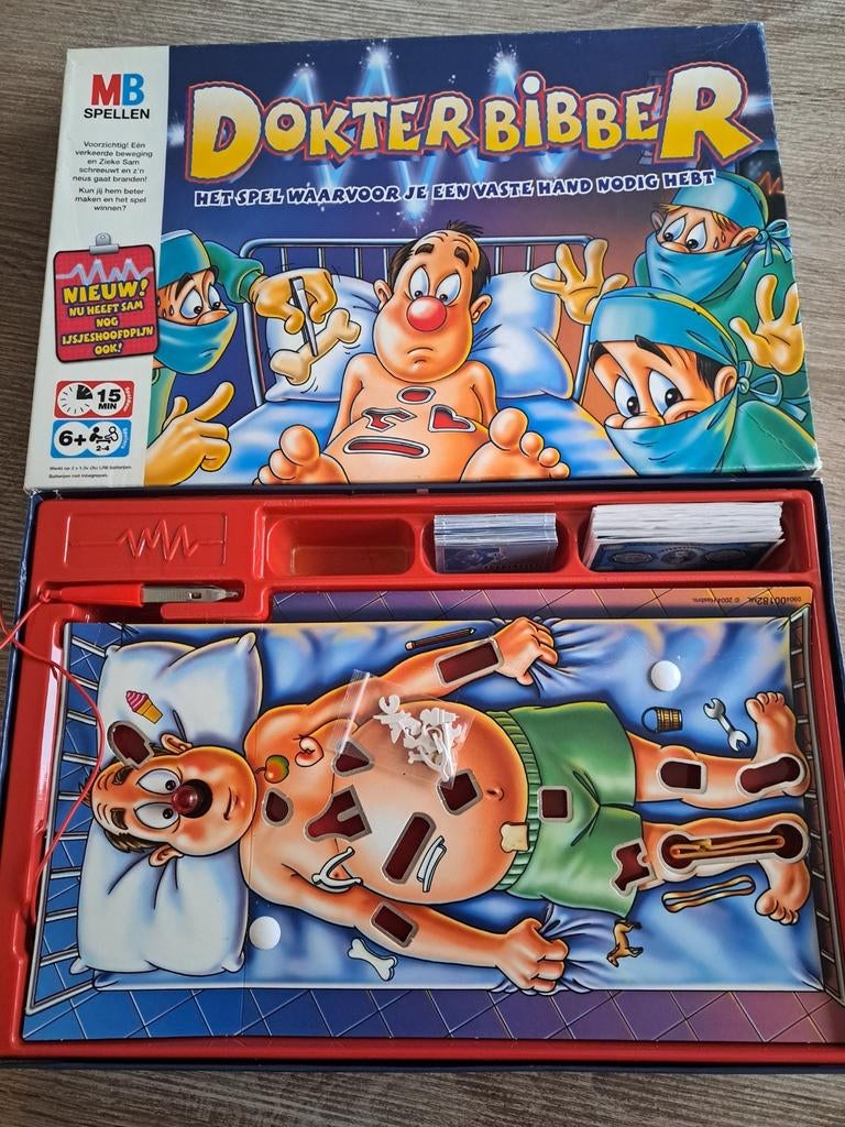 Dokter Bibber - MB Spellen, MB Spellen, Ophalen of Verzenden, Zo goed als nieuw, Een of twee spelers