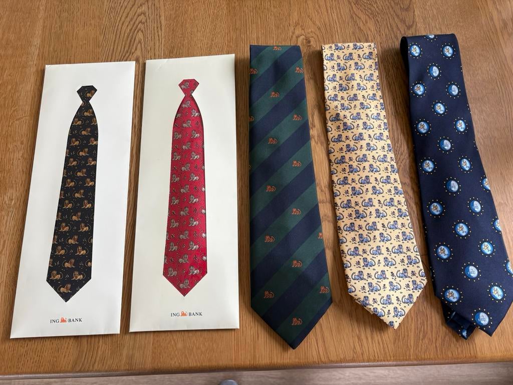 5  ( ING ) STROPDASSEN ( allen voor de vraagprijs ), Ophalen of Verzenden, Nieuw, Overige kleuren