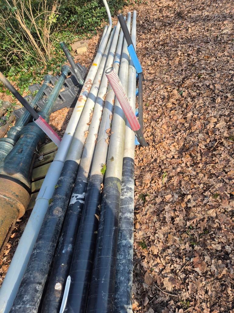 Div lantaarnpaal lichtmast zgan alu rood lichtgrijs NIEUW, Ophalen, Minder dan 50 watt