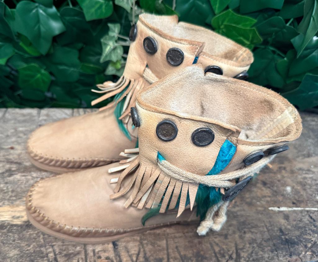 Bijna Nieuwe ibiza festival laarsjes Karma of Charme maat 39, Karma of charme, Bruin, Lage of Enkellaarzen, Ophalen of Verzenden