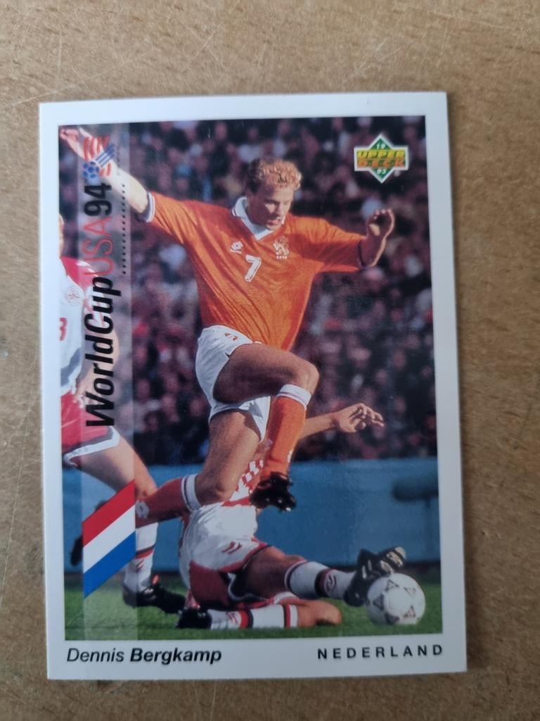Panini Upperdeck World Cup USA 1994 Dennis Bergkamp 1993, Ophalen of Verzenden, Zo goed als nieuw, Plaatje