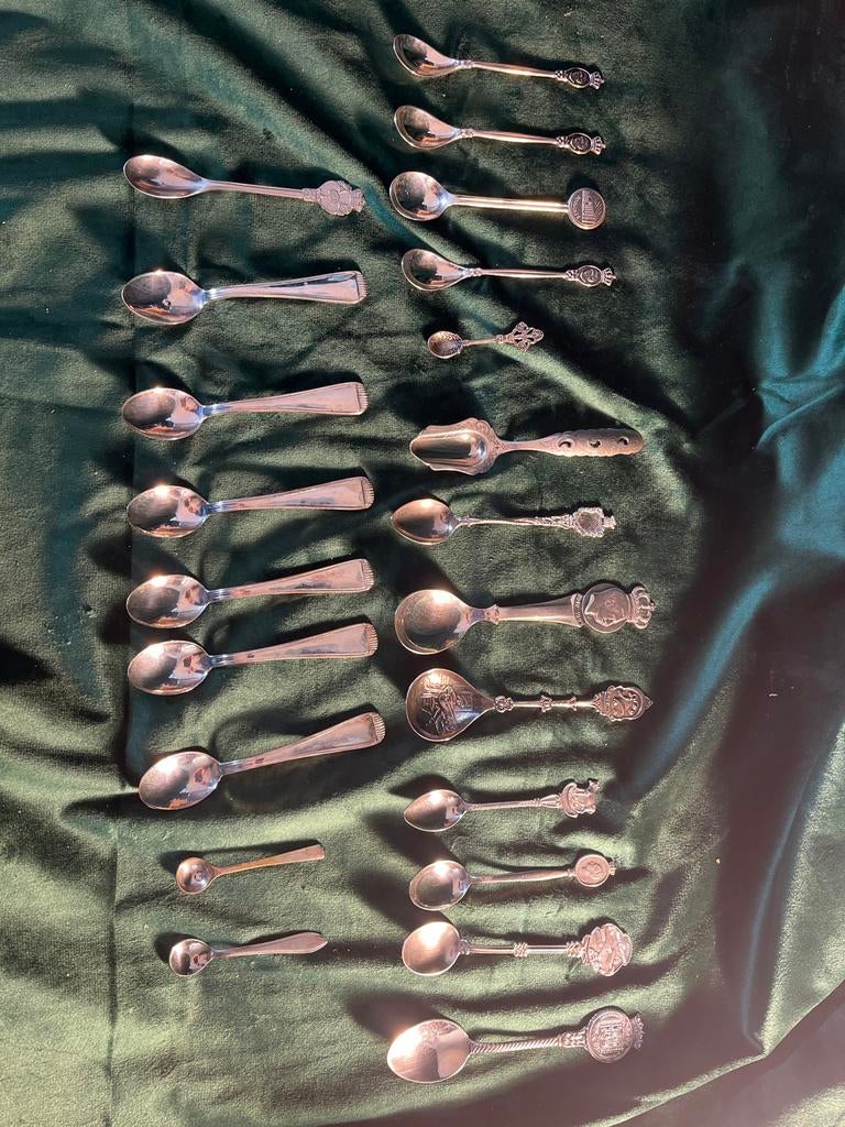 Zilveren lepeltjes set, Ophalen of Verzenden, Zilver