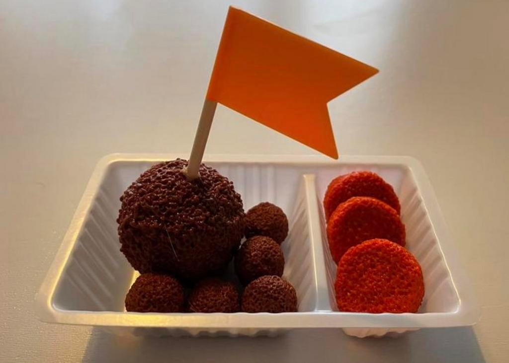 Decoratie voor patat / snack fan snackbar foodtruck frituur, Ophalen of Verzenden, Zo goed als nieuw, Feestartikel, Overige