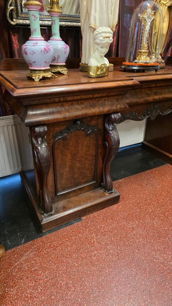 Antiek Mahonie wand meubel, Ophalen