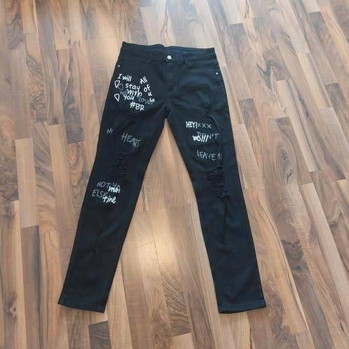 Zwarte spijkerbroek van Shein, Maat 32(L), Kleding | Dames, Spijkerbroeken en Jeans, Ophalen of Verzenden, Zo goed als nieuw, Zwart