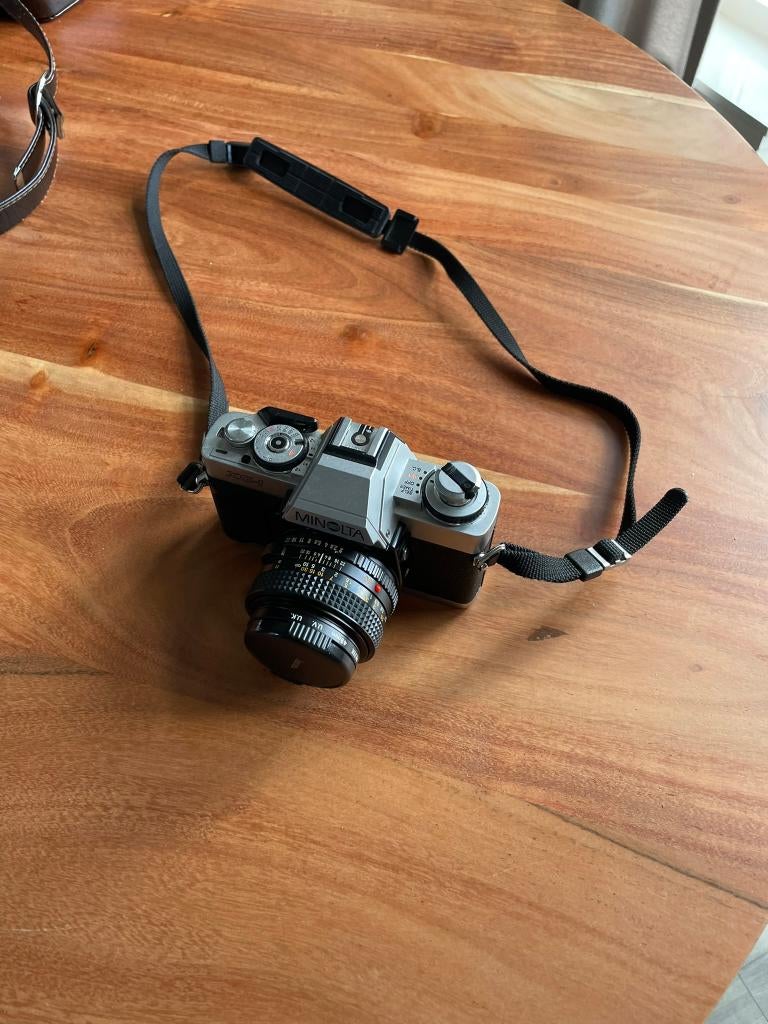 Minolta XG-1 + 4 Lenzen + Tas – Complete Analoge Set, Audio, Tv en Foto, Fotocamera's Analoog, Ophalen of Verzenden, Gebruikt