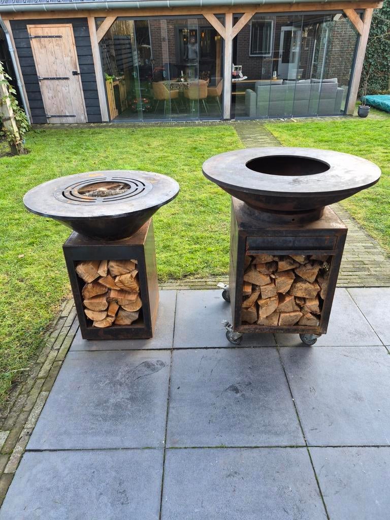 Plancha vuurschaal cortenstaal vuurbraai grillring barbecue, Ophalen