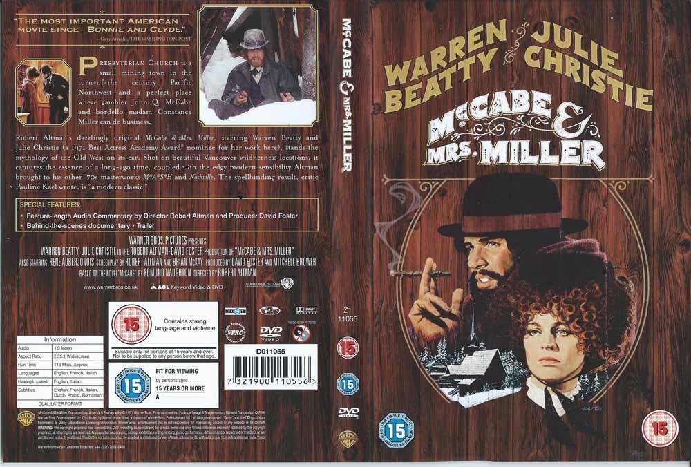McCabe & Mrs Miller 1971 DVD met Warren Beatty,, 1960 tot 1980, Alle leeftijden, Ophalen of Verzenden, Zo goed als nieuw