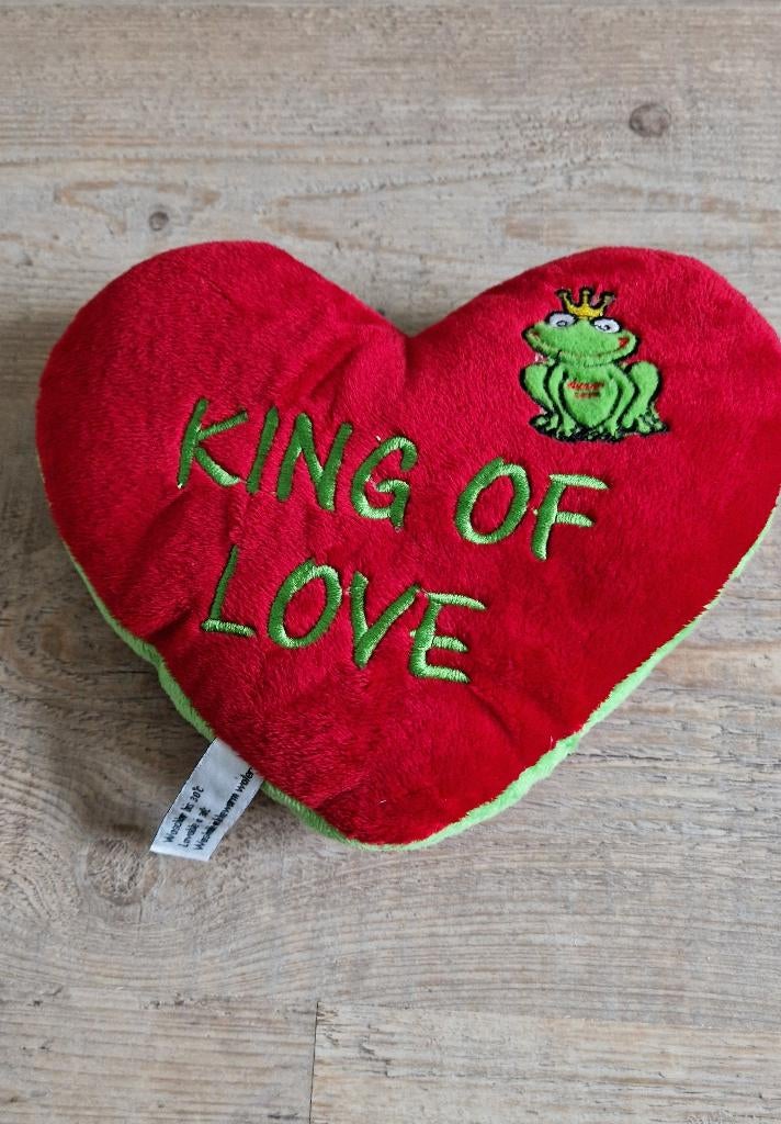 Hartvormig kussen met kikker, Kinderen en Baby's, Kinderkamer | Inrichting en Decoratie, Ophalen of Verzenden, Zo goed als nieuw