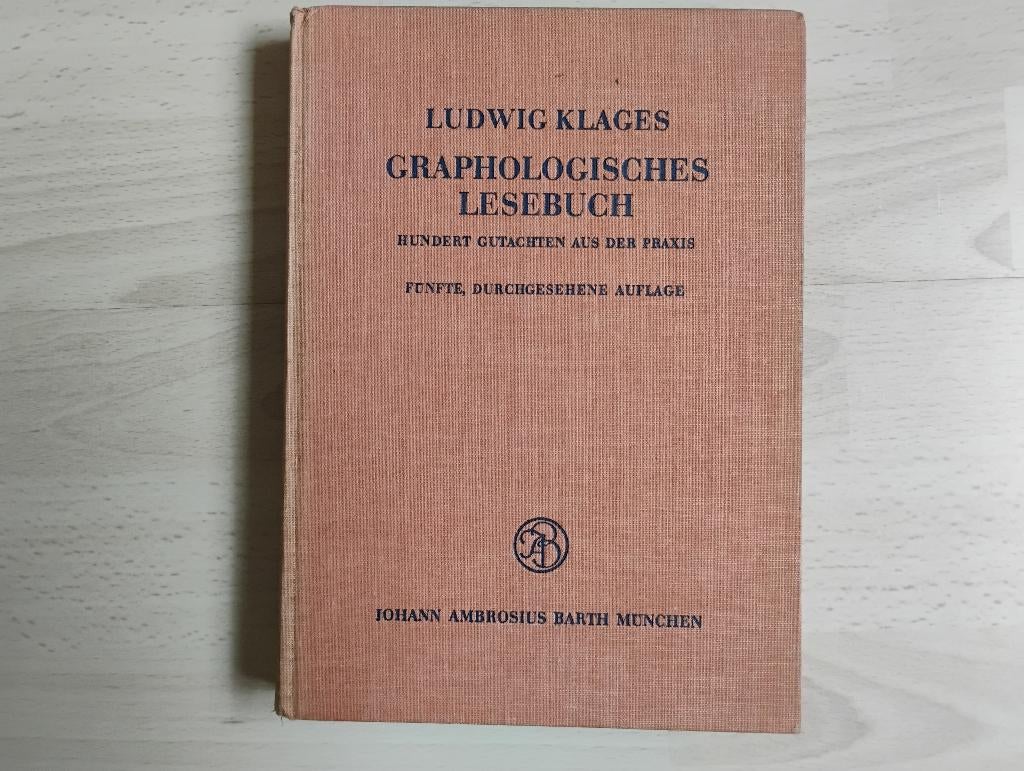 Graphologisches Lesebuch door Ludwig Klages, Ophalen of Verzenden, Gelezen