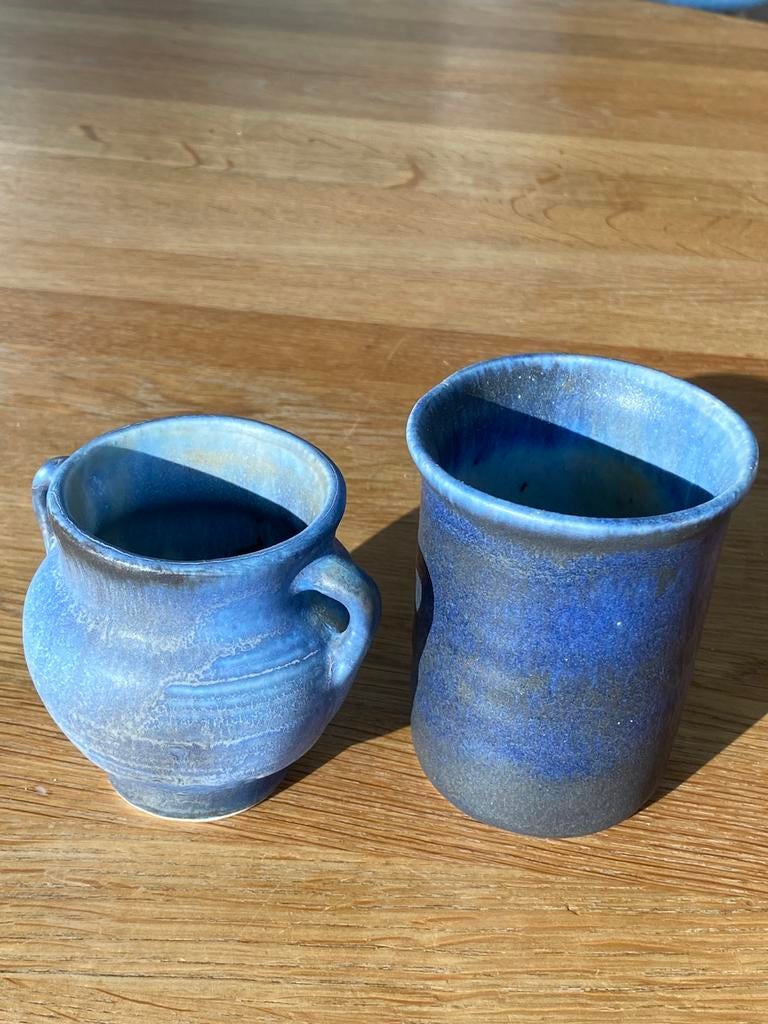 Blauwe Potjes, Matt Camps, Antiek en Kunst, Antiek | Keramiek en Aardewerk, Ophalen of Verzenden