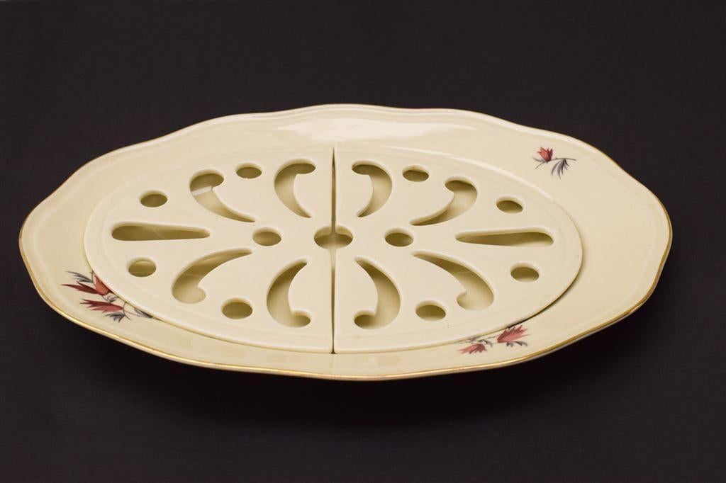 Pirkenhammer porseleinen Lekschaal/uitlekschaal 45692, Gebruikt, Ophalen of Verzenden, Bord(en), Wedgwood