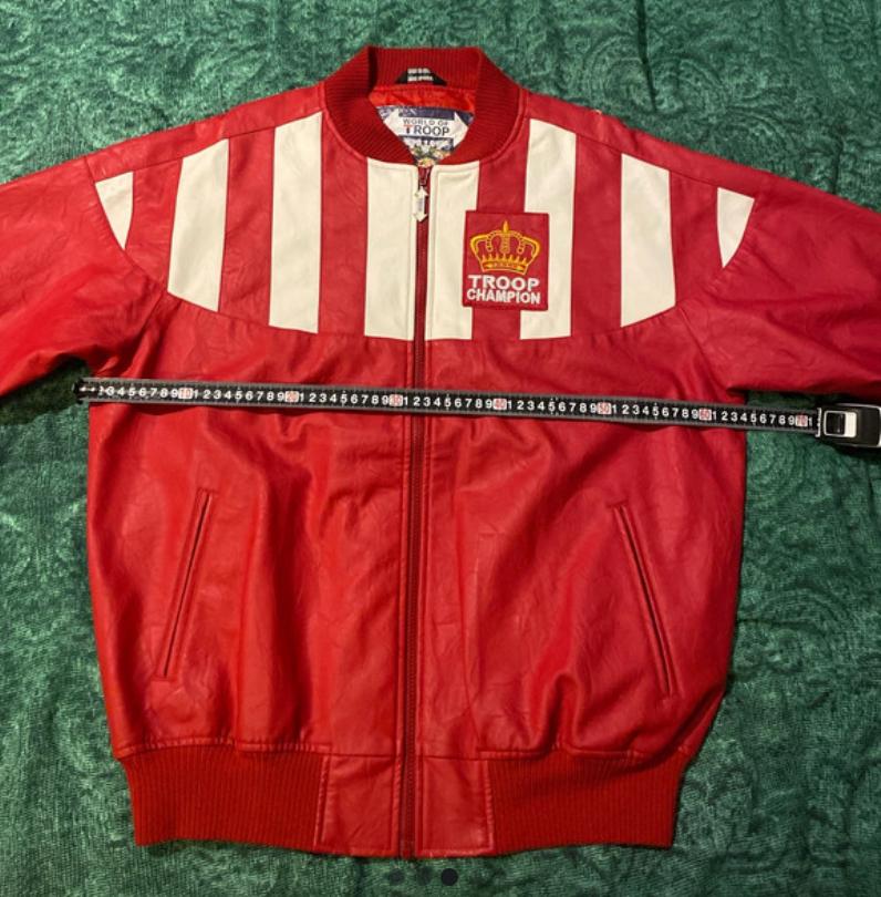 Troop Champion Leather Jacket XL, Ophalen of Verzenden, Gedragen, Maat 56/58 (XL), Rood