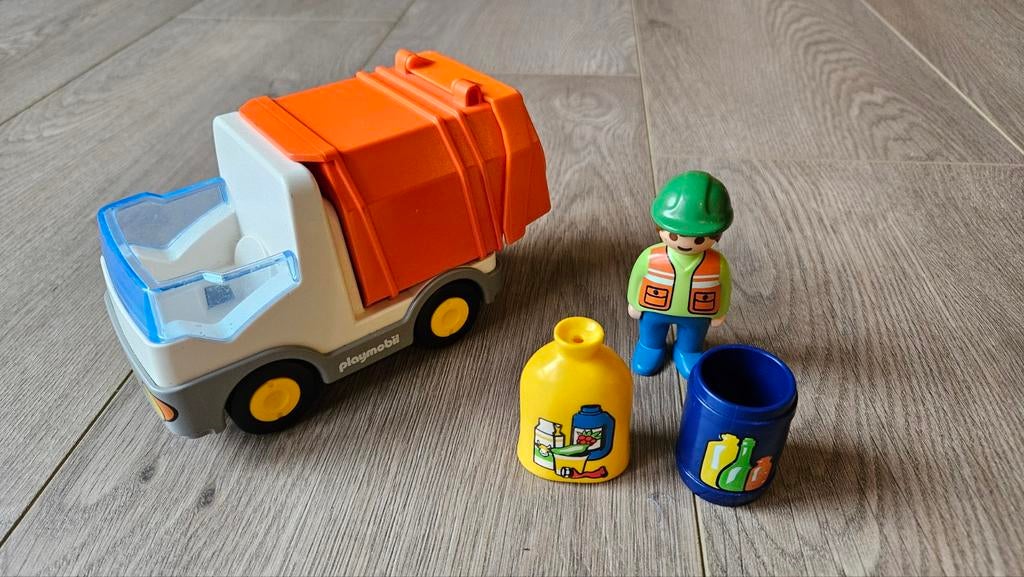 Playmobil 1 2,3 vuilniswagen, Kinderen en Baby's, Speelgoed | Playmobil, Ophalen of Verzenden