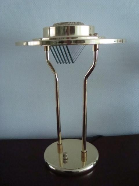 Hollywood Regency Messing tafellamp . Kijken !!!!, Ophalen, Vintage modern, Glas, Zo goed als nieuw