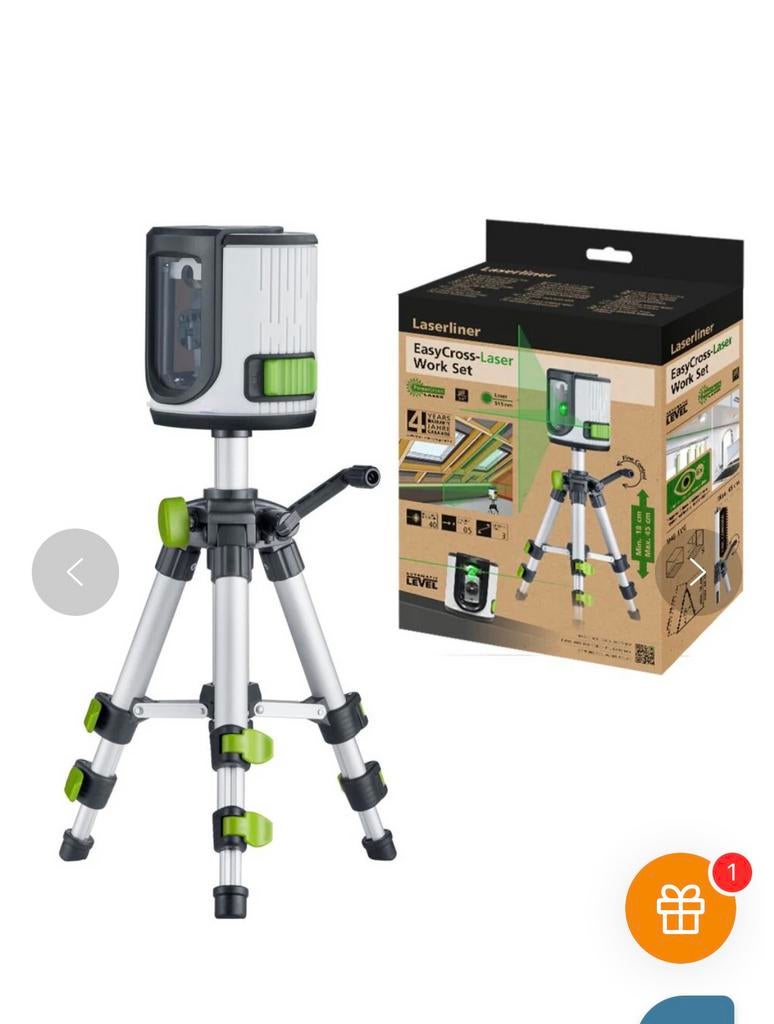 Bouwlaser - Laserliner EasyCros Set, Ophalen of Verzenden, Zo goed als nieuw