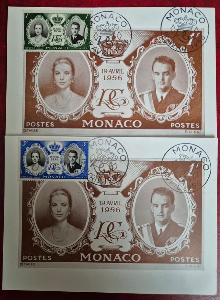 Monaco afbeelding met postzegels Rainier III - Grace Kelly, Postzegels en Munten, Postzegels | Eerstedagenveloppen, Ophalen of Verzenden