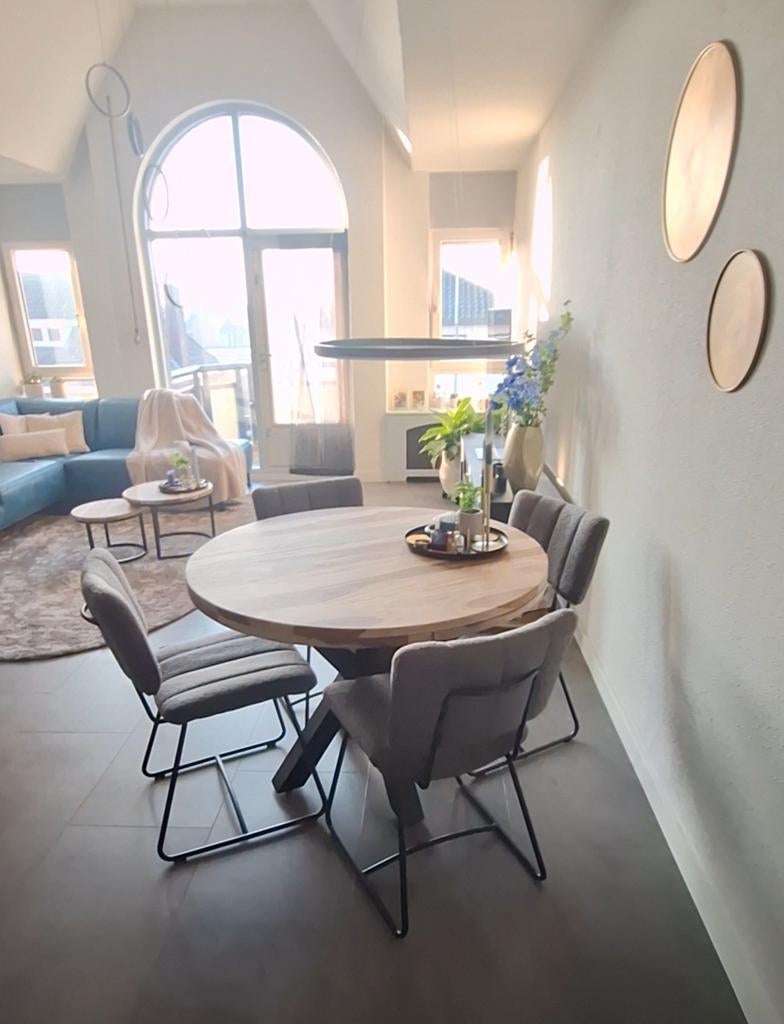 4 eetkamerstoelen (marcel) hender&hazel, Ophalen, Gebruikt, Rechthoekig, 50 tot 100 cm