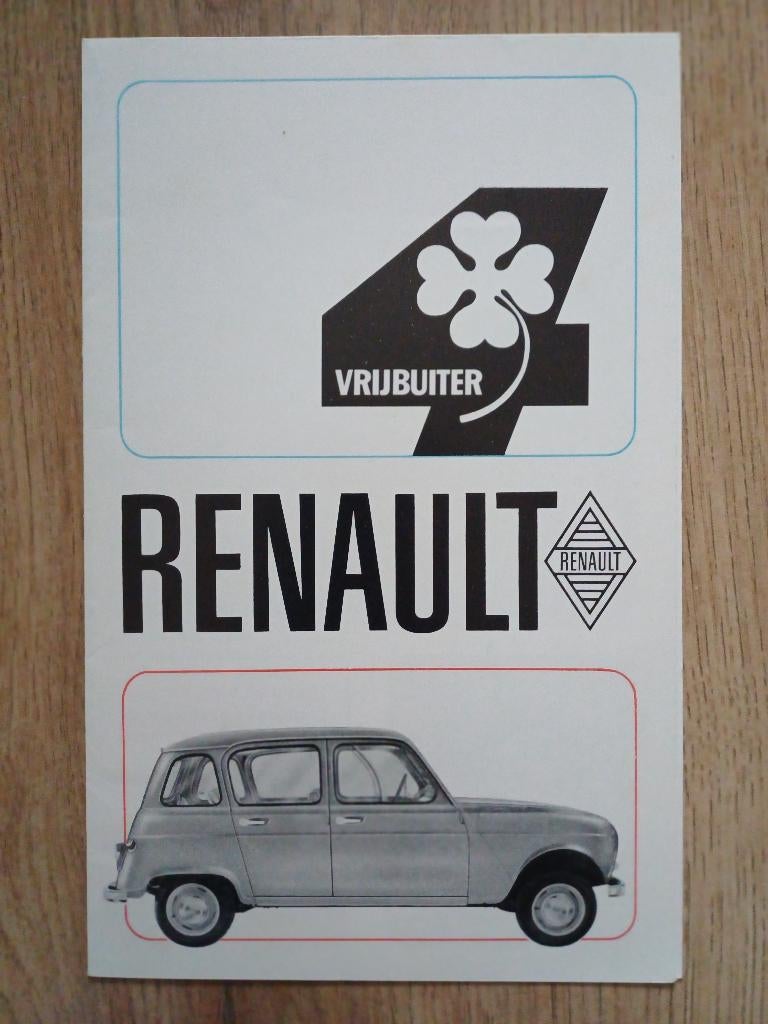 Renault 4 brochure, Ophalen of Verzenden, Zo goed als nieuw, Renault