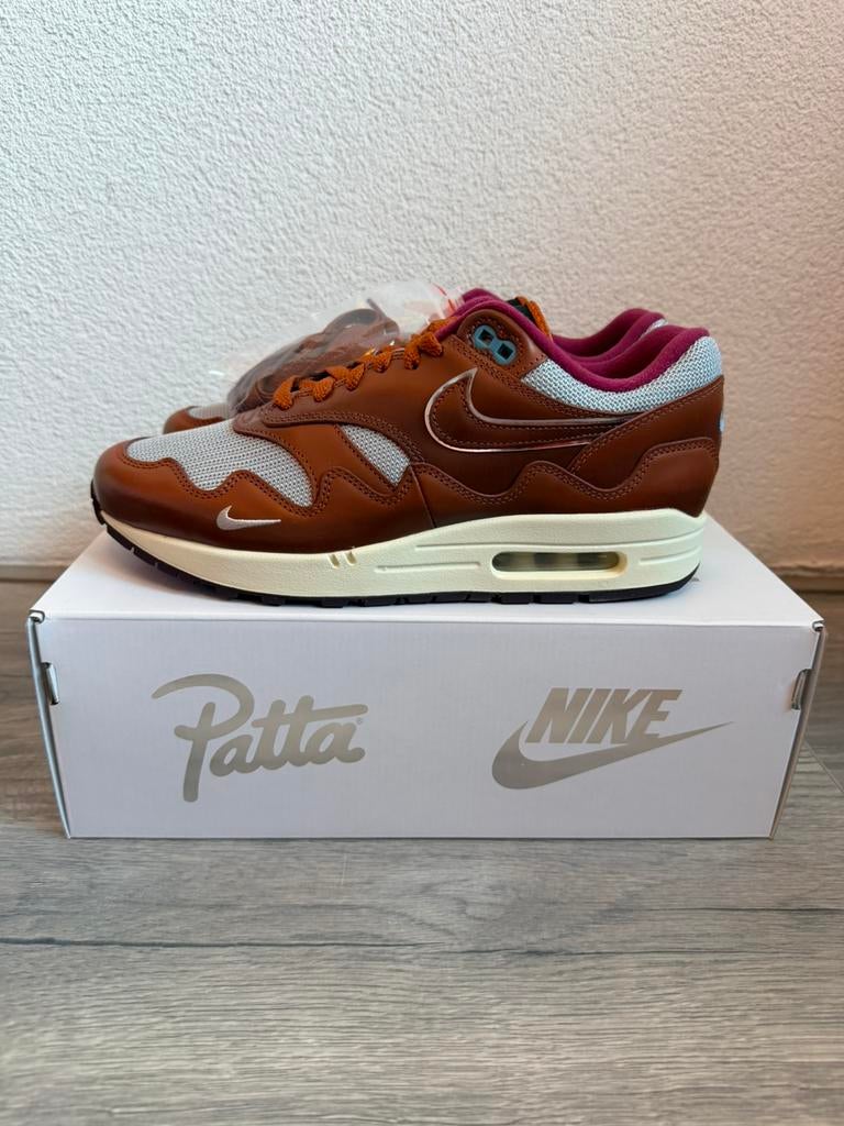 Nike Air Max 1 Patta The Next Wave Dark Russet US9 EU 42.5, Bruin, Nieuw, Ophalen of Verzenden, Sneakers of Gympen