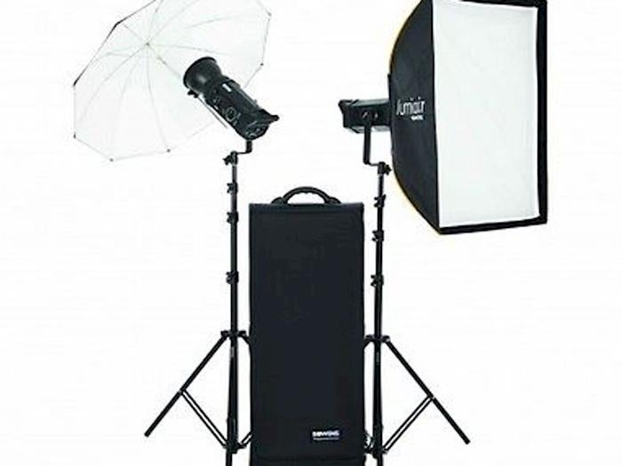 Bowens Gemini R set, 2 flitskoppen, 2 softboxen en paraplu, Ophalen, Zo goed als nieuw, Lamp of Flitsset