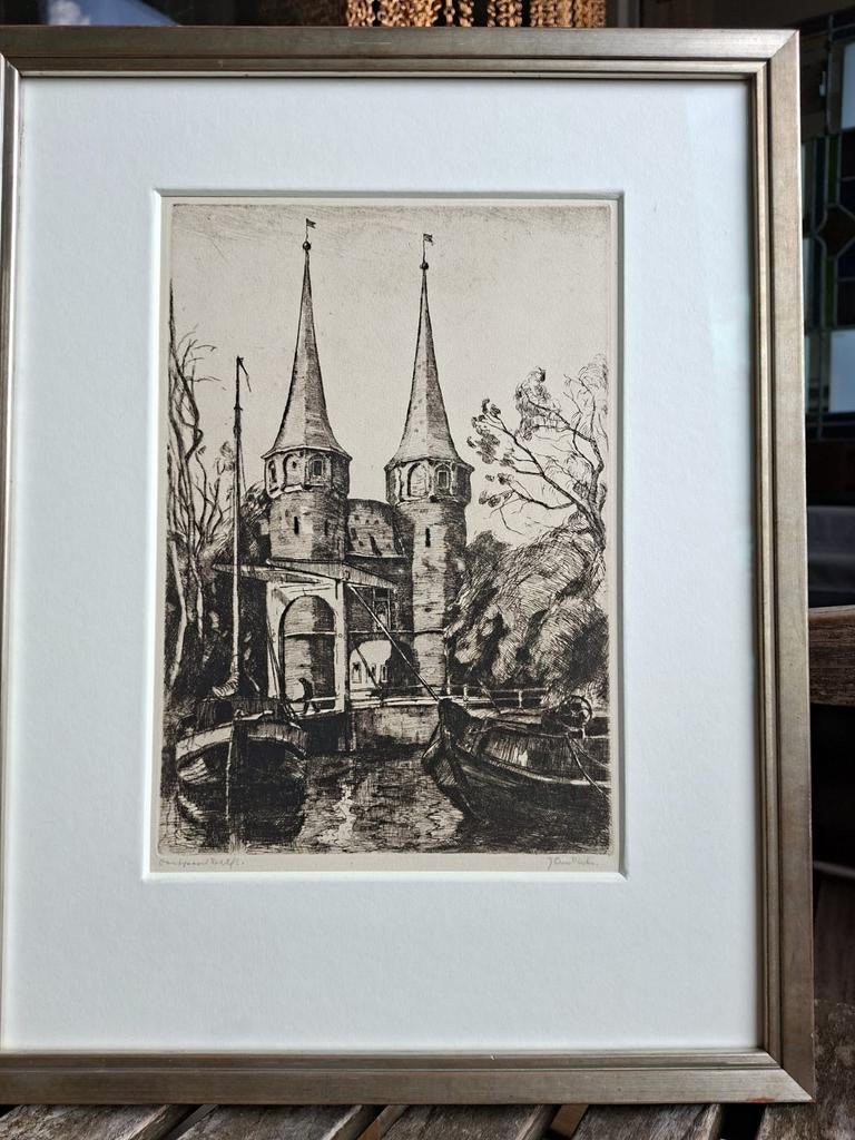 Ets Jan Sirks 'Oostpoort Delft ', Ophalen