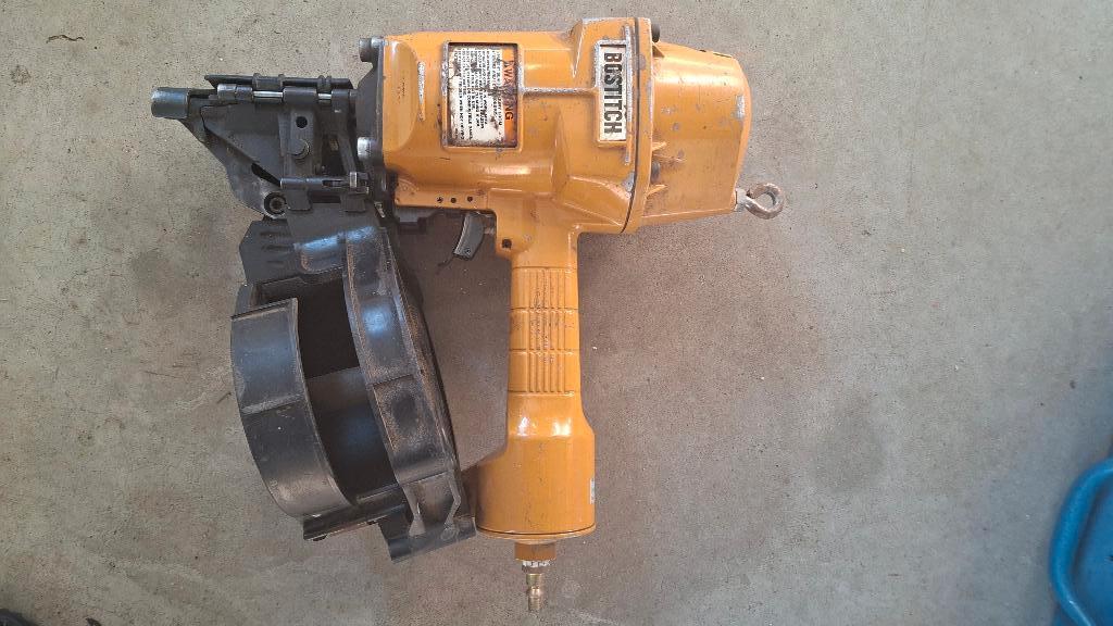 Bostitch trommeltacker schiethamer spijkertacker op lucht, Gebruikt, ., Ophalen of Verzenden, .