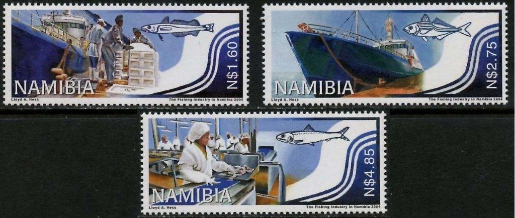 Namibie 2004 Visindustrie vissersboten schip postfris, Verzenden, Overige landen, Postfris