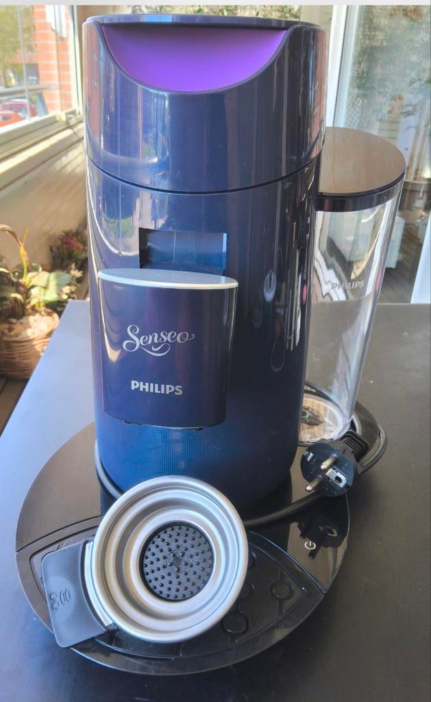Philips Senseo Koffiepad Machine - Blauw/Paars, Ophalen of Verzenden, Zo goed als nieuw, Koffiemachine, Koffiepads en cups