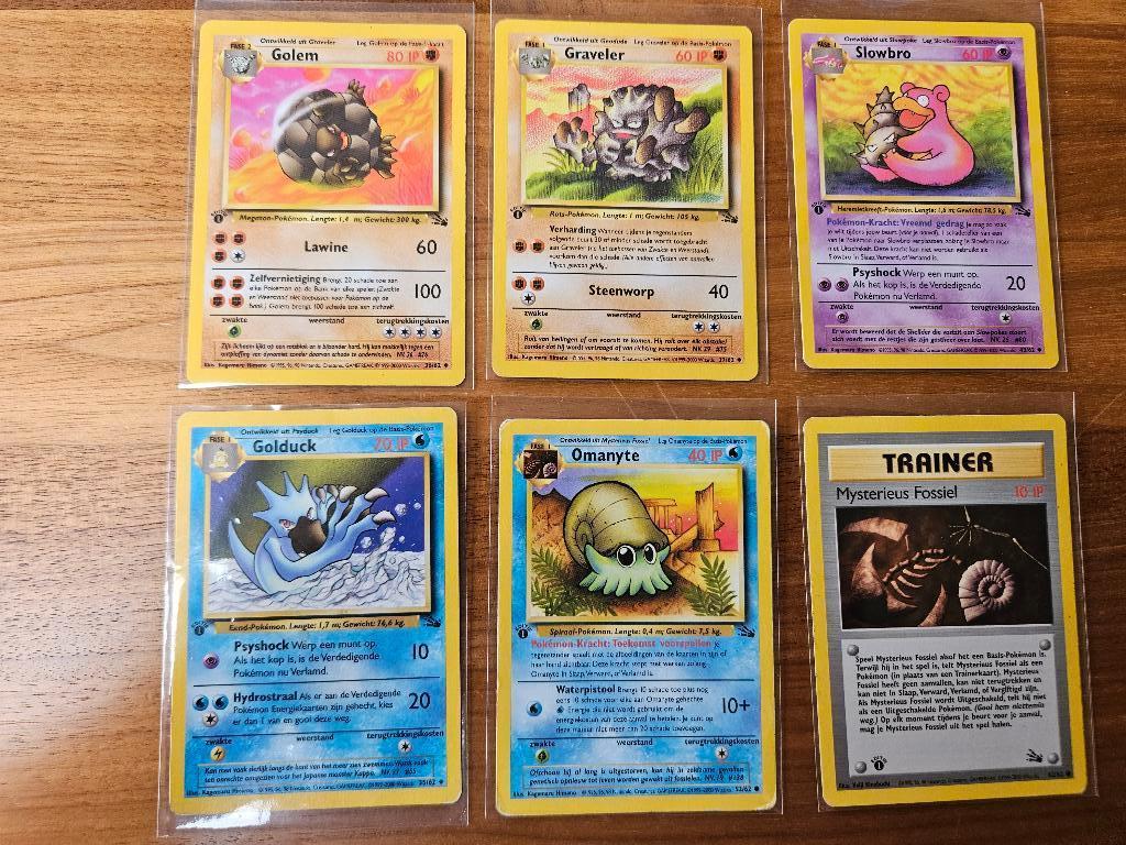 Pokemon Fossil NL First Edition Excellent, Verzenden, Zo goed als nieuw, Meerdere kaarten