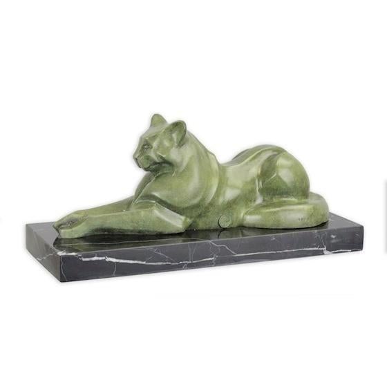 Bronzen Kat Groot 35,2x15,8x14,2, Verzenden