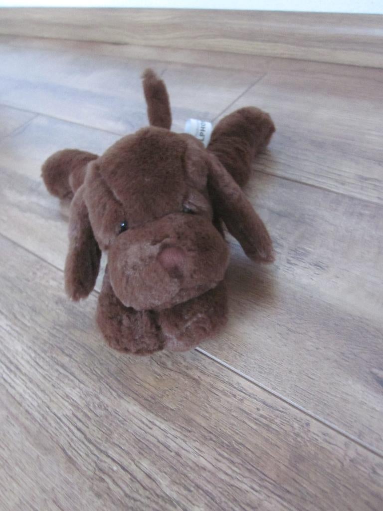 XLconcept donkerbruin zacht pluche hulphond knuffel FLIP, Ophalen of Verzenden, Nieuw, Hond