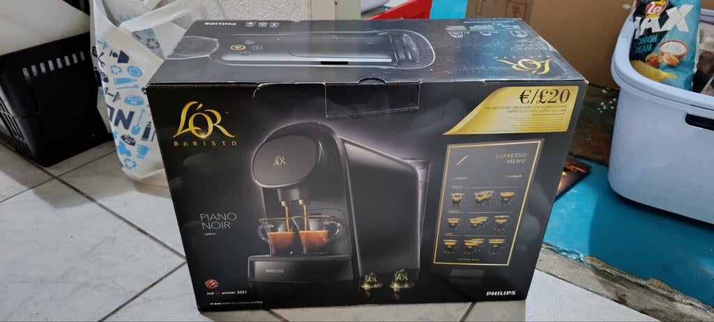 Nieuwe L'OR Barista Piano Noir koffiemachine - Ongeopend, Ophalen, Nieuw, Koffiemachine, Koffiepads en cups