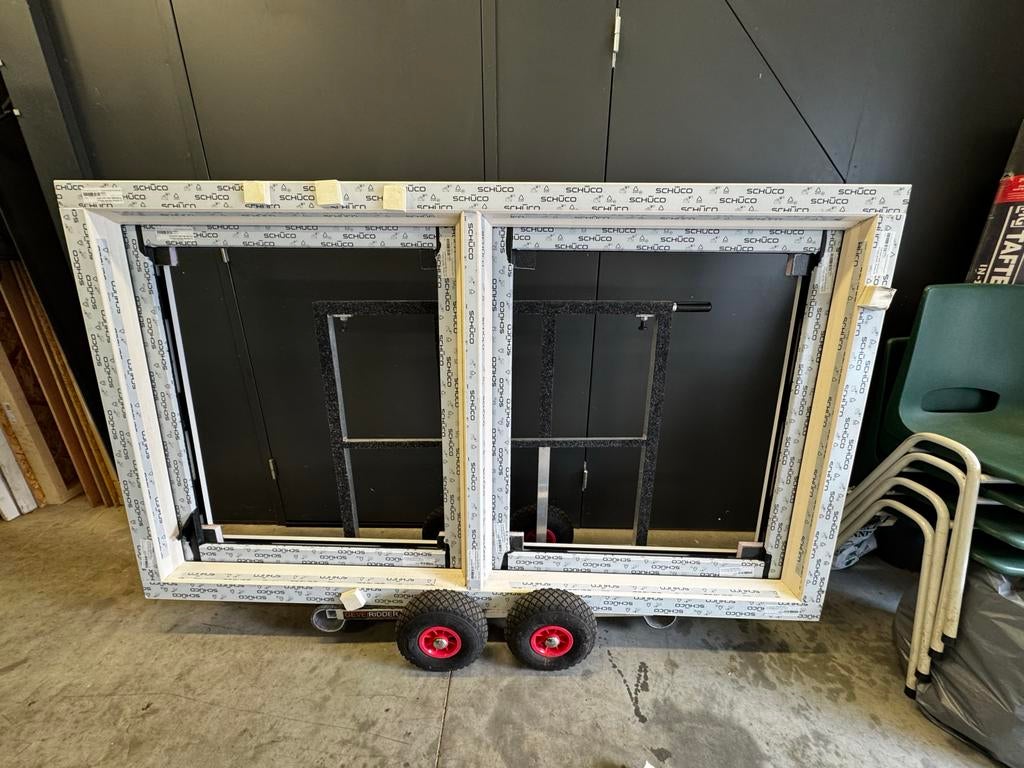 Schüco kozijn HR+++, draaikiep antraciet 7016. Incl hr+++, Doe-het-zelf en Verbouw, Glas en Ramen, Ophalen, Gevelraam of Ruit