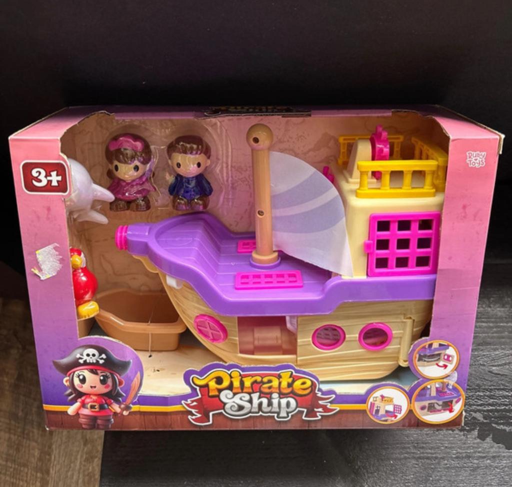 Speelgoed boot piraten boot spelen poppetjes nieuw, Ophalen, Zo goed als nieuw