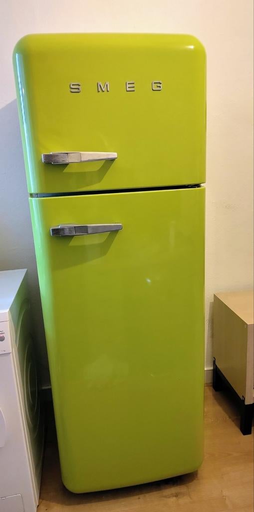 SMEG FAB30 Retro Koelkast met Vriezer - Groen, Witgoed en Apparatuur, Koelkasten en IJskasten, Ophalen, Gebruikt, 200 liter of meer