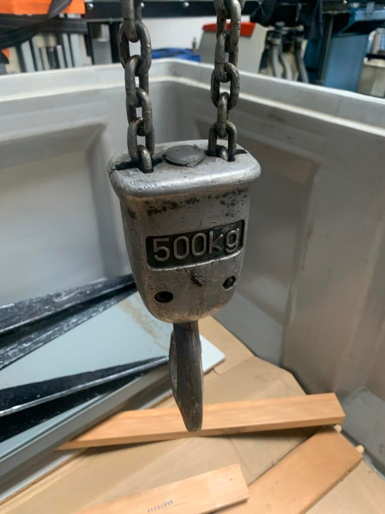 Demag Kettingtakel 500kg - Elektrisch 380V, Doe-het-zelf en Verbouw, Ophalen of Verzenden, Gebruikt, Elektrisch