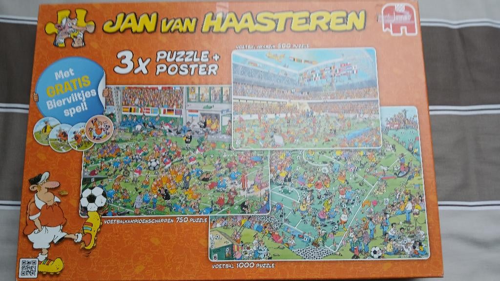 Jan van Haasteren voetbal puzzels, Ophalen of Verzenden, 500 t/m 1500 stukjes, Zo goed als nieuw, Legpuzzel