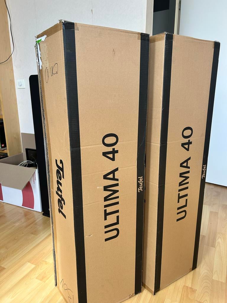 Teufel Ultima 40 Vloerstaande Luidsprekers, Audio, Tv en Foto, Luidsprekers, Zo goed als nieuw, 120 watt of meer, Front, Rear of Stereo speakers