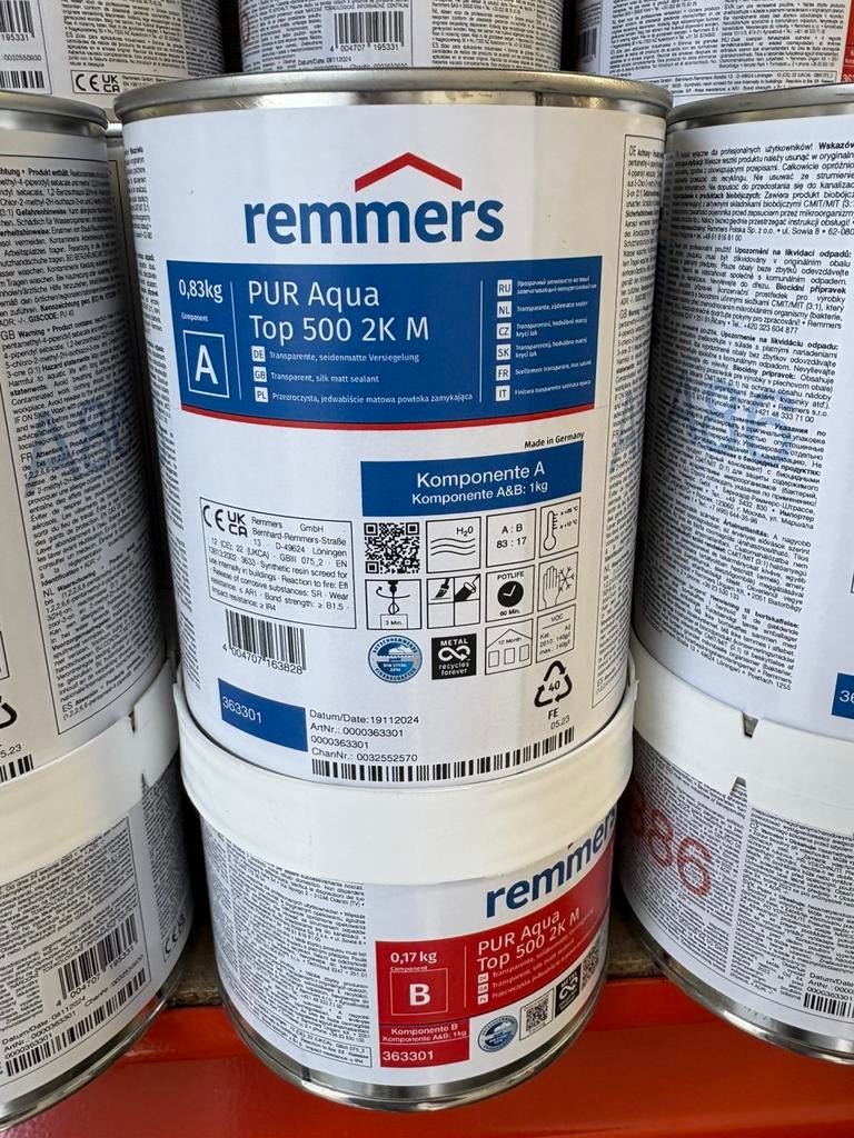 300 blikken Pur aqua-top 500 1 kg epoxy vloer, Ophalen, Overige materialen, 30 cm of meer, 50 tot 150 cm