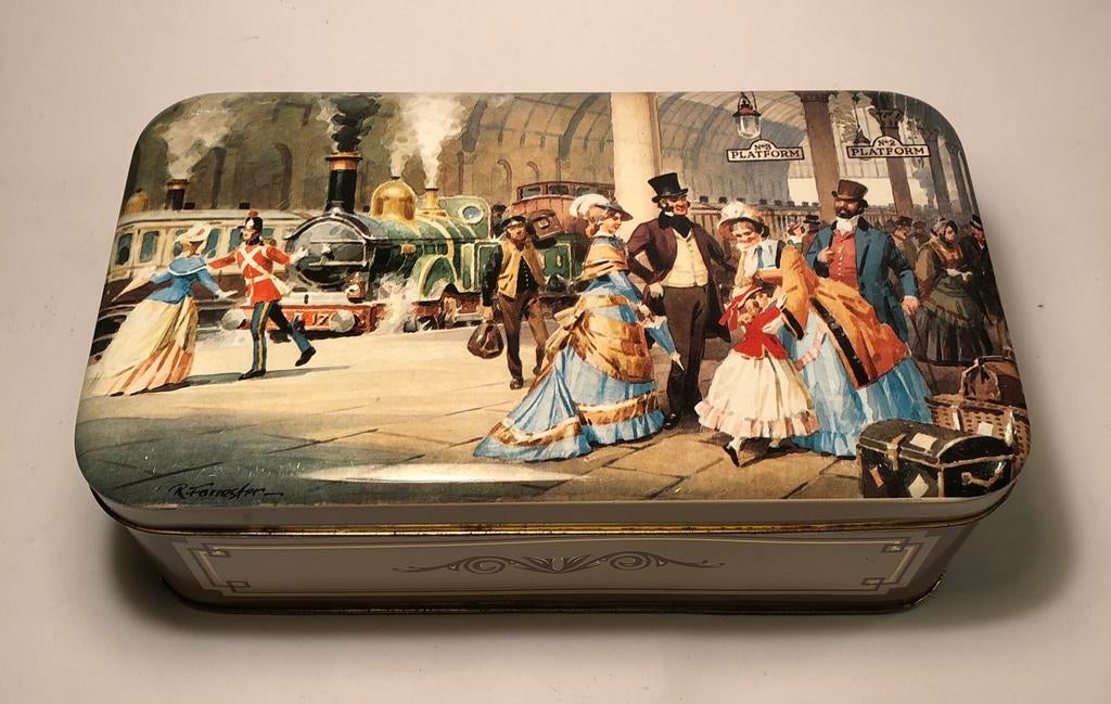 Mooi blik met victoriaans tafereel op een station, Verzenden