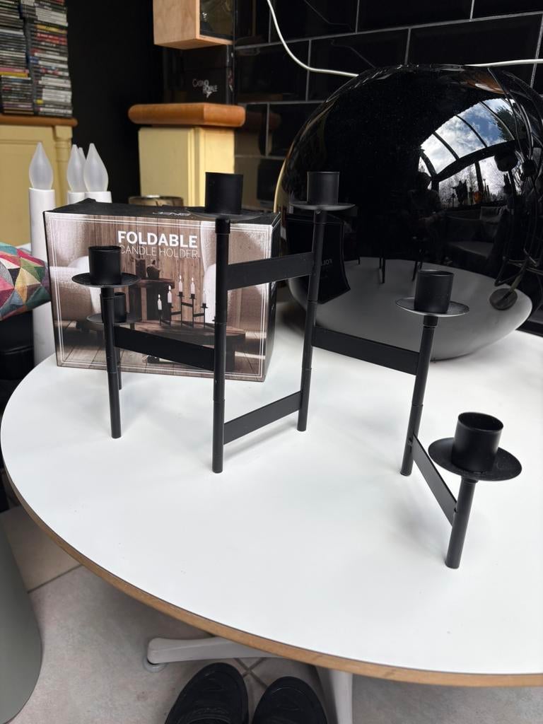 Jens living foldable kaarsenstandard 2 stuks, Ophalen of Verzenden, Zo goed als nieuw, Overige materialen, Minder dan 25 cm