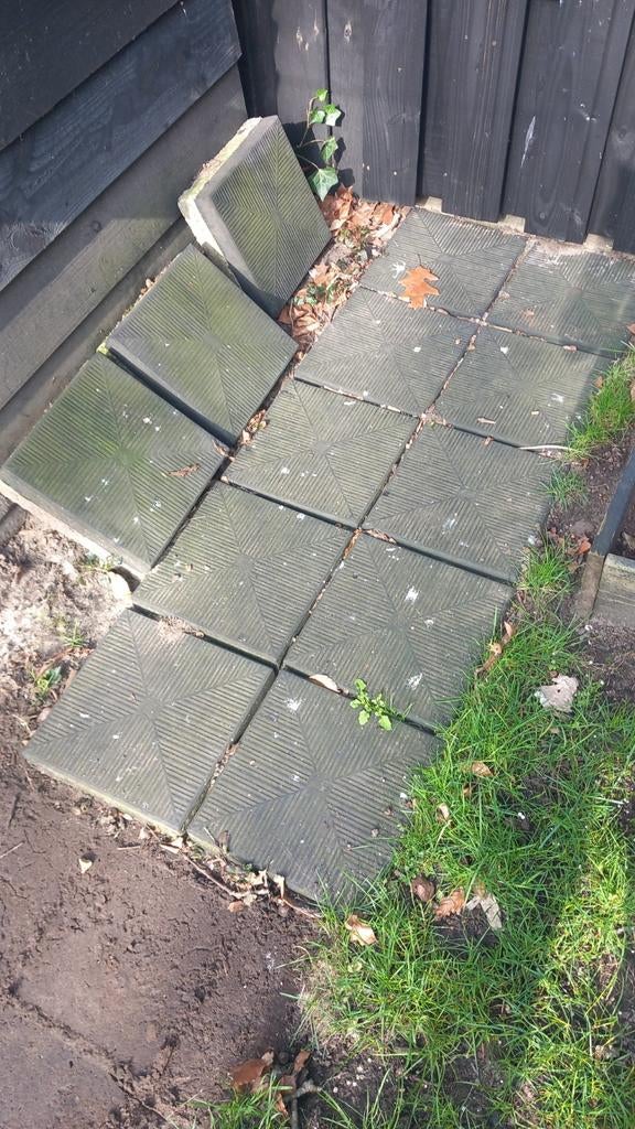 Rubberen tegels 13 stuks, Tuin en Terras, Ophalen, Gebruikt, Overige typen