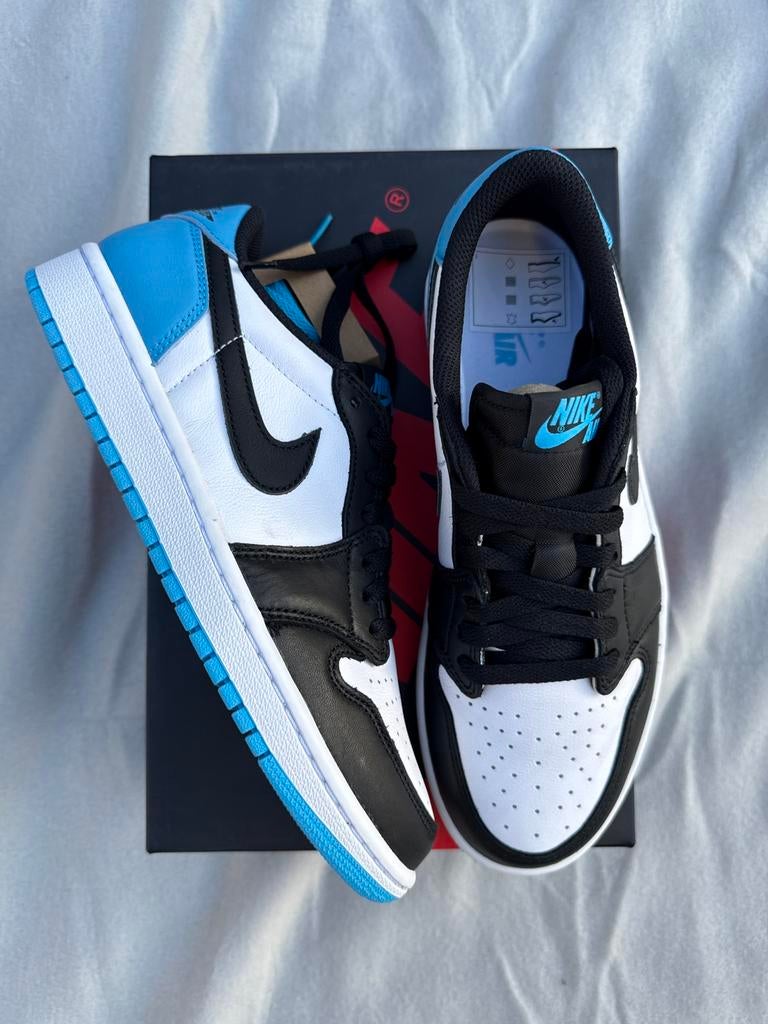 Air Jordan 1 Low UNC Toe - Maat 40, --, Blauw, Nieuw, Ophalen of Verzenden