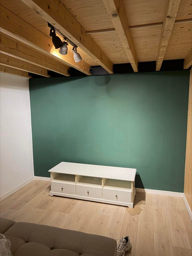 Wit TV Meubel met 3 lades, Huis en Inrichting, Ophalen, Gebruikt, 100 tot 150 cm, Minder dan 100 cm