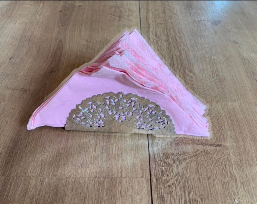 Verzilverd servetten houder., Ophalen of Verzenden