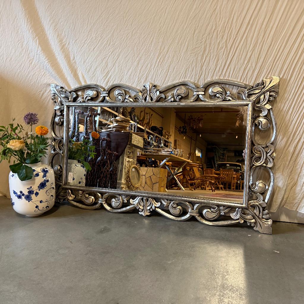 Barok spiegel - houten lijst - 140 x 80 cm - TTM Wonen, TTM Wonen, Meubels – (Perzische) Tapijten en Woonaccessoires, Nieuw, Ophalen of Verzenden