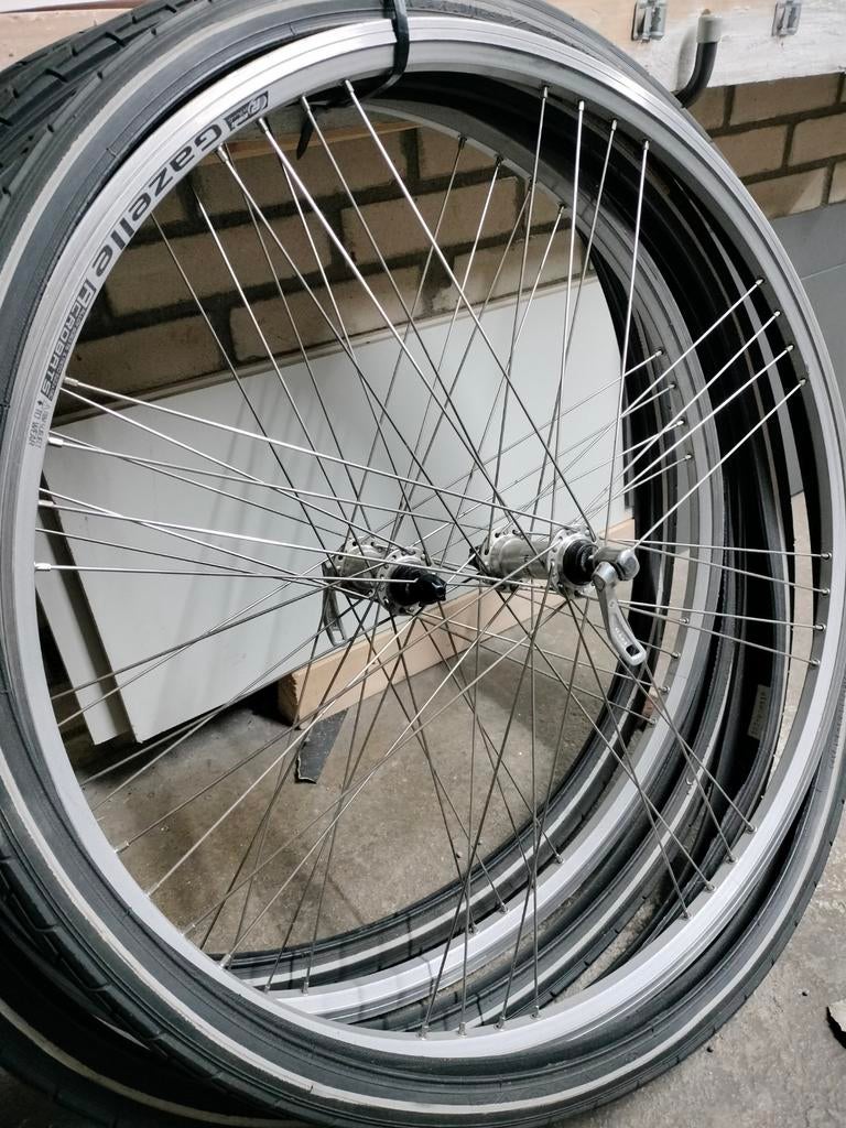 2 Gazelle voorwielen, Fietsen en Brommers, Fietsonderdelen, Ophalen