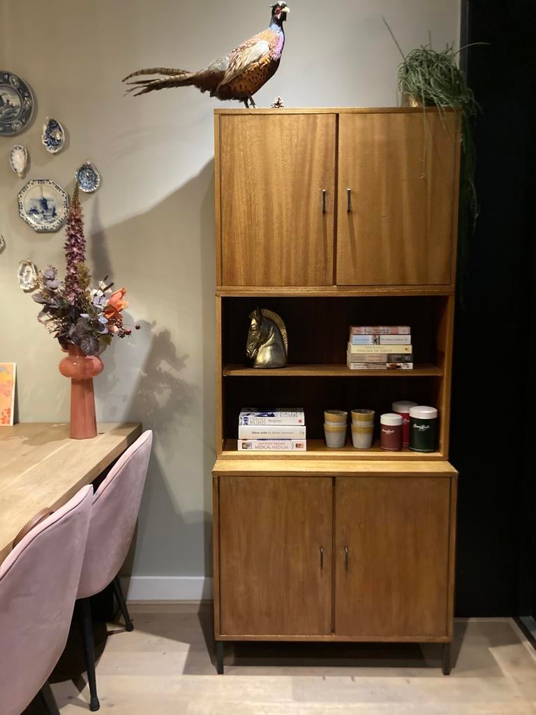 Kast • Mid century • Deens design • wandmeubel • vintage, Huis en Inrichting, Ophalen, Minder dan 150 cm, 150 tot 200 cm, 25 tot 50 cm