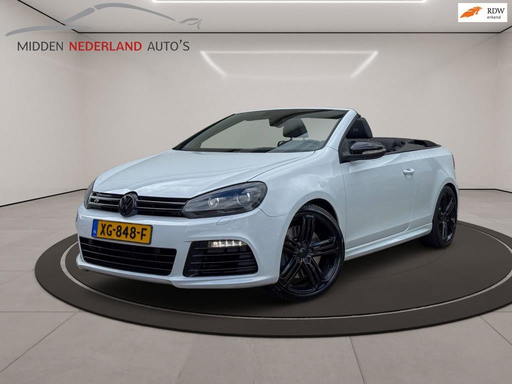 Volkswagen Golf Cabriolet 2.0 TSI R * ONDERHOUDHISTORIE COMP, Euro 5, Gebruikt, Zwart, Wit